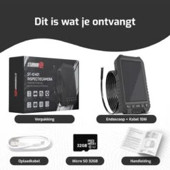 STURMM® ST-IC401 - Industriële Endoscoop Met Dubbele Camera - Professionele Inspectiecamera - 5.0 INCH Display - Inclusief Gratis 32GB Micro SD - 10 Meter Kabel -Makita || Merkloos || Stanley Verkoopwinkel 1200x1200 409