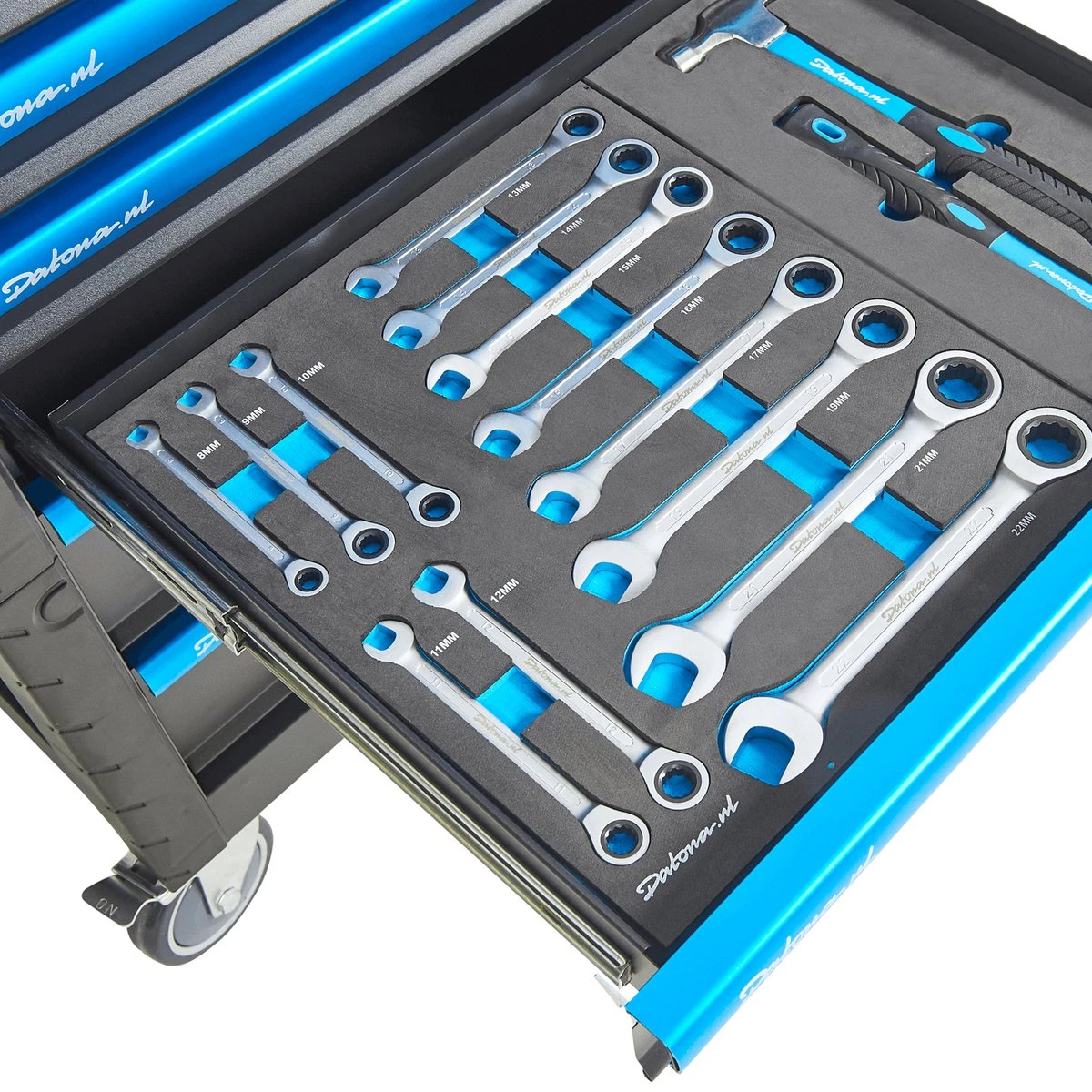 Datona® Gevulde Gereedschapswagen Ultimate Plus 8 Lades 5 Lades Gevuld - Zwart 5 Datona® Gevulde Gereedschapswagen Ultimate Plus 8 Lades 5 Lades Gevuld - Zwart - Afbeelding 5