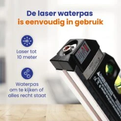 Handymen Kruislijnlaser - Lijnlaser Waterpas - Laserwaterpas Met Afstandsmeter - Rolmaat 2,5m - Alles In Één -Makita || Merkloos || Stanley Verkoopwinkel 1200x1200 455