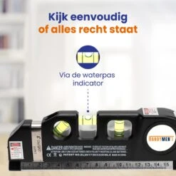 Handymen Kruislijnlaser - Lijnlaser Waterpas - Laserwaterpas Met Afstandsmeter - Rolmaat 2,5m - Alles In Één -Makita || Merkloos || Stanley Verkoopwinkel 1200x1200 461