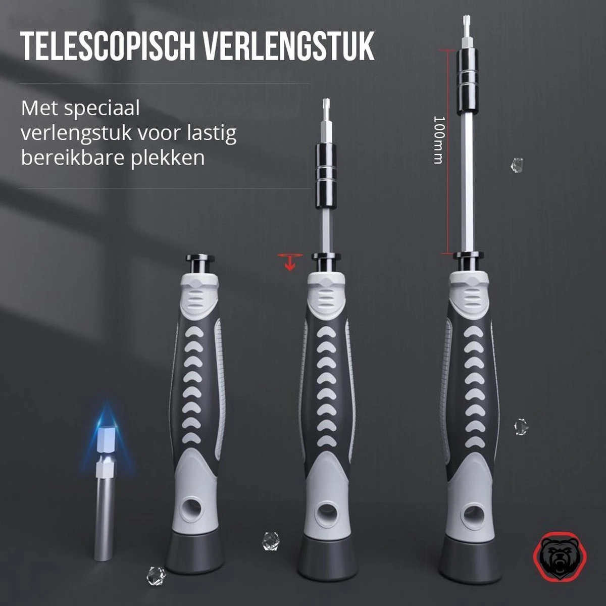 Brute Strength - 161 Delige Precisie Schroevendraaierset Magnetisch - Universeel - Magnetisch - Gereedschapset- Schroevendraaiers - Bitset Met Torx - Cadeau Voor Man 5 Brute Strength - 161 Delige Precisie Schroevendraaierset Magnetisch - Universeel - Magnetisch - Gereedschapset- Schroevendraaiers - Bitset Met Torx - Cadeau Voor Man - Afbeelding 5