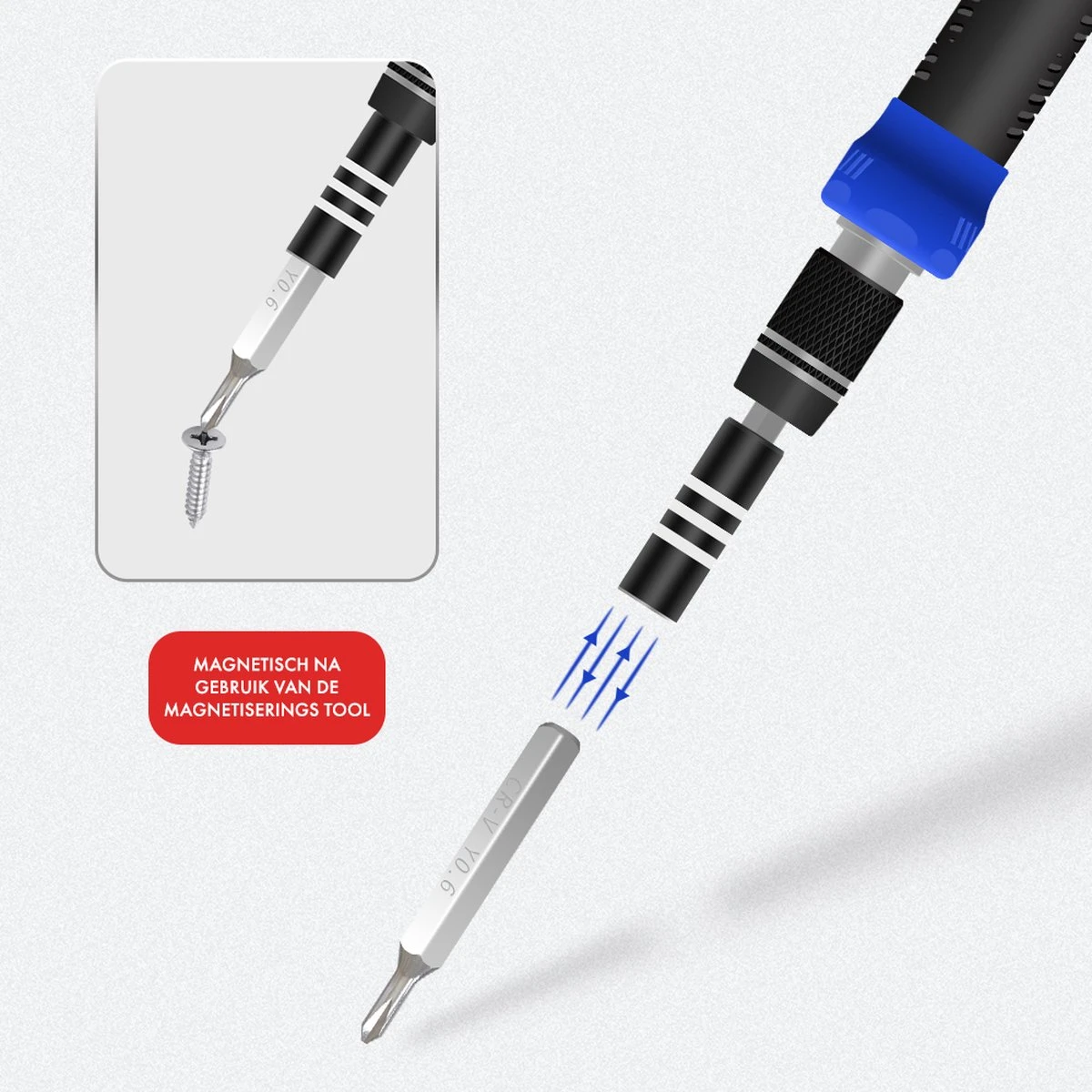 Brute Strength - 161 Delige Precisie Schroevendraaierset Magnetisch - Universeel - Magnetisch - Gereedschapset- Schroevendraaiers - Bitset Met Torx - Cadeau Voor Man 9 Brute Strength - 161 Delige Precisie Schroevendraaierset Magnetisch - Universeel - Magnetisch - Gereedschapset- Schroevendraaiers - Bitset Met Torx - Cadeau Voor Man - Afbeelding 9