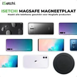 ISetchi MagSafe Magneet Platen Set Universeel (2 Stuks Verpakking) - Voor Draadloze Opladers - Magneet Sticker Ring Voor Telefoonhouders En MagSafe Accessoires - Geschikt Voor Alle Telefoons En Hoesjes -Makita || Merkloos || Stanley Verkoopwinkel 1200x1200 530