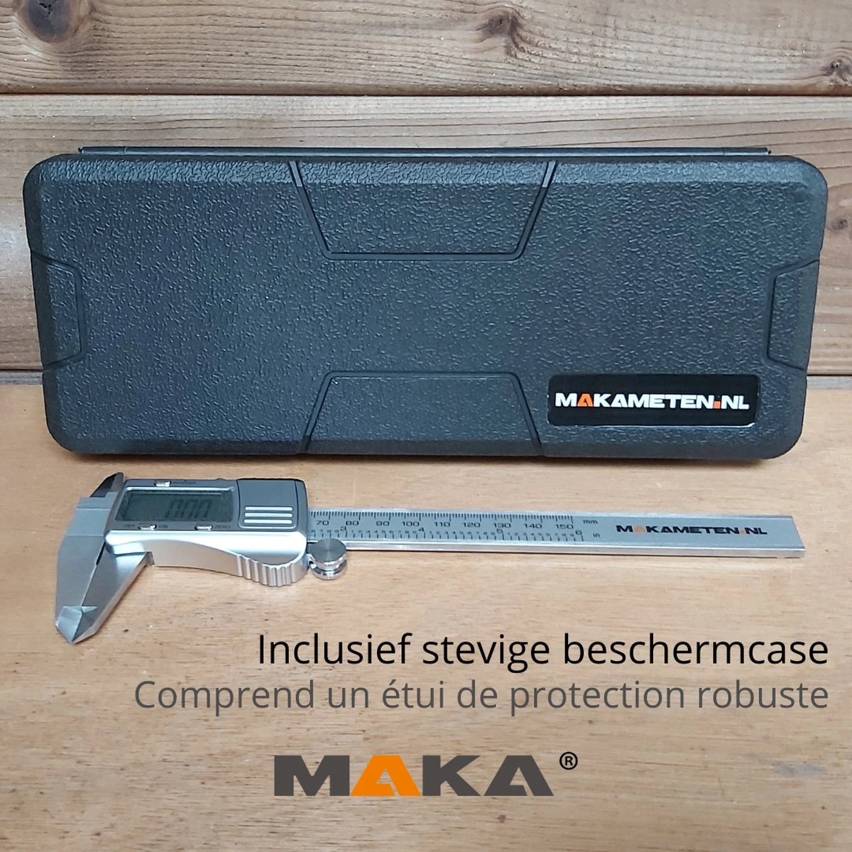 MAKA Digitale Schuifmaat - 150mm - RVS - Extra Batterijen - Opbergcase 6 MAKA Digitale Schuifmaat - 150mm - RVS - Extra Batterijen - Opbergcase - Afbeelding 6