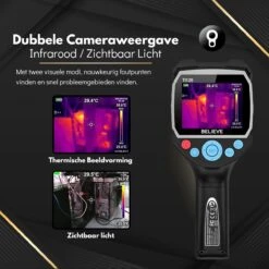 BELIEVE Warmtebeeldcamera Met Micro SD En Zaklamp - Digitale Warmtecamera Voor Windows En Android En IOS - Warmtemeter - 320x240 Pixel LCD-scherm -20° Tot +450° -Makita || Merkloos || Stanley Verkoopwinkel 1200x1200 551