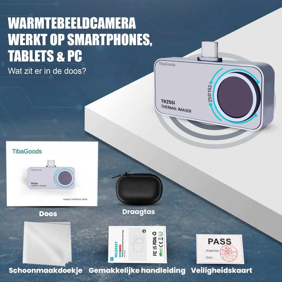 TibaGoods - Warmtebeeldcamera - Warmtecamera Voor Android En Windows (USBC) - 256 X 192 Pixels - -15 Tot 600 °C - Thermische Camera 8 TibaGoods - Warmtebeeldcamera - Warmtecamera Voor Android En Windows (USBC) - 256 X 192 Pixels - -15 Tot 600 °C - Thermische Camera - Afbeelding 8