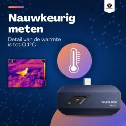 Vulpes Tech® Warmtebeeldcamera PRO - Warmtemeter Voor Android (USB-C) Apparaten - -20 Tot +550°C - 256 X 192 Pixel - Thermische Camera - Pro Versie -Makita || Merkloos || Stanley Verkoopwinkel 1200x1200 668