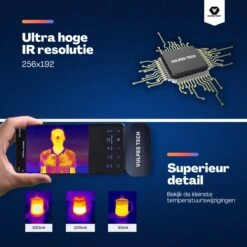 Vulpes Tech® Warmtebeeldcamera PRO - Warmtemeter Voor Android (USB-C) Apparaten - -20 Tot +550°C - 256 X 192 Pixel - Thermische Camera - Pro Versie -Makita || Merkloos || Stanley Verkoopwinkel 1200x1200 670