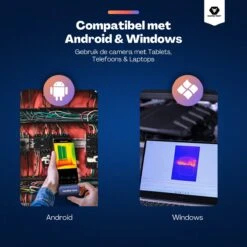 Vulpes Tech® Warmtebeeldcamera PRO - Warmtemeter Voor Android (USB-C) Apparaten - -20 Tot +550°C - 256 X 192 Pixel - Thermische Camera - Pro Versie -Makita || Merkloos || Stanley Verkoopwinkel 1200x1200 672