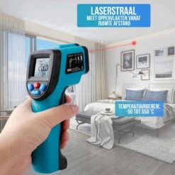 Strex Digitale Infrarood Thermometer - Bereik -50 T/m +550 °C - IR Thermometer - Warmtemeter -Makita || Merkloos || Stanley Verkoopwinkel 1200x1200 707