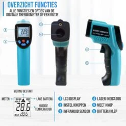 Strex Digitale Infrarood Thermometer - Bereik -50 T/m +550 °C - IR Thermometer - Warmtemeter -Makita || Merkloos || Stanley Verkoopwinkel 1200x1200 709