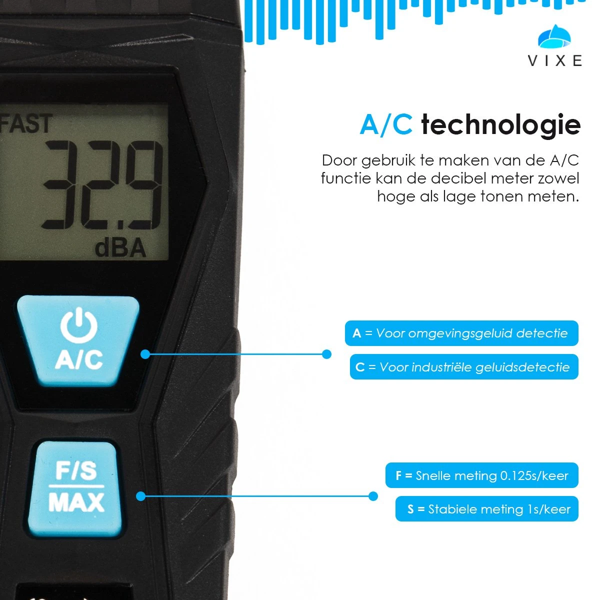 Decibel Meter - Db Meter - Geluidsmeter - Meet Tussen 30 DB En 130 DB - Nauwkeurig Tot 1,5 DB - Inclusief Batterijen 6 Decibel Meter - Db Meter - Geluidsmeter - Meet Tussen 30 DB En 130 DB - Nauwkeurig Tot 1,5 DB - Inclusief Batterijen - Afbeelding 6