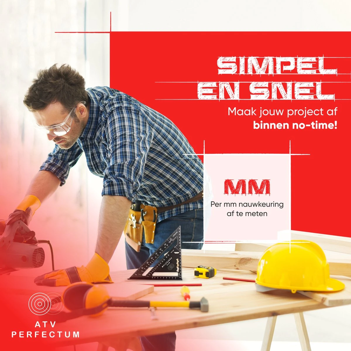 Winkelhaak Set - Incl. Markeerpotlood + 6 Navullingen - Blokhaak - Zwaaihaak - Schrijfhaak - Speed Square - Metalen Winkelhaak - 5 In 1 Winkelhaak 3 Winkelhaak Set - Incl. Markeerpotlood + 6 Navullingen - Blokhaak - Zwaaihaak - Schrijfhaak - Speed Square - Metalen Winkelhaak - 5 In 1 Winkelhaak - Afbeelding 3