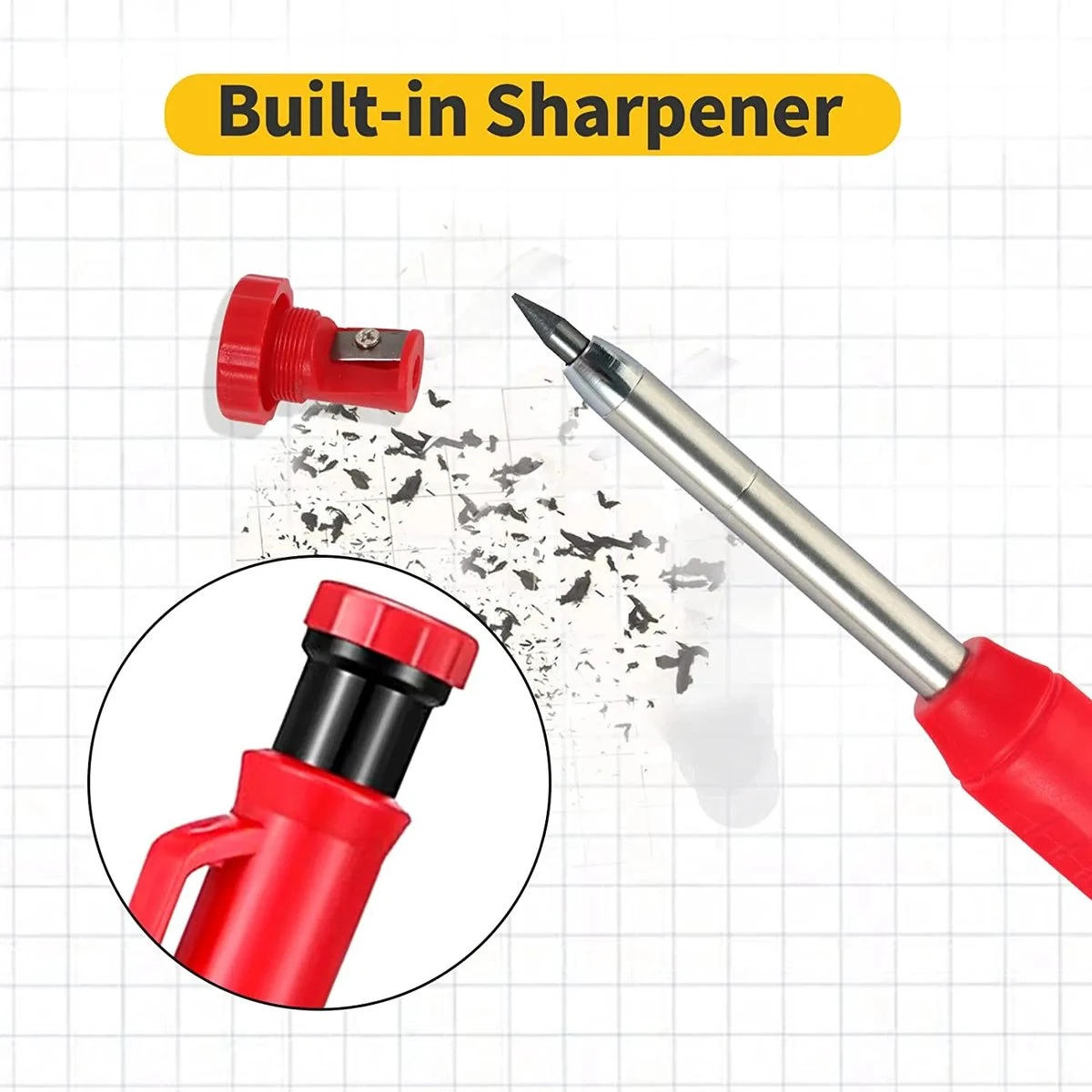 Winkelhaak Set - Incl. Markeerpotlood + 6 Navullingen - Blokhaak - Zwaaihaak - Schrijfhaak - Speed Square - Metalen Winkelhaak - 5 In 1 Winkelhaak 9 Winkelhaak Set - Incl. Markeerpotlood + 6 Navullingen - Blokhaak - Zwaaihaak - Schrijfhaak - Speed Square - Metalen Winkelhaak - 5 In 1 Winkelhaak - Afbeelding 9