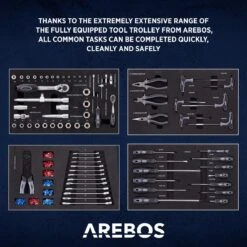 AREBOS Werkplaatswagen Gereedschapswagen Met 4 Laden 1 Kast & Incl Gereedschap -Makita || Merkloos || Stanley Verkoopwinkel 1200x1200 863