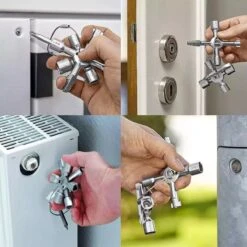 Multifunctionele Tool - Ronde - Driehoek - Vierkant Sleutel – Hand Gereedschap – Inwendig - Dubbelbaard - Halvemaan - Kruiskop - Schakelkast Sleutel - Universeel -Makita || Merkloos || Stanley Verkoopwinkel 1200x1200 88