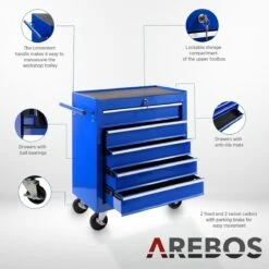 AREBOS - Gereedschapswagen Trolley - 5 Lades -Makita || Merkloos || Stanley Verkoopwinkel 1200x1200 905