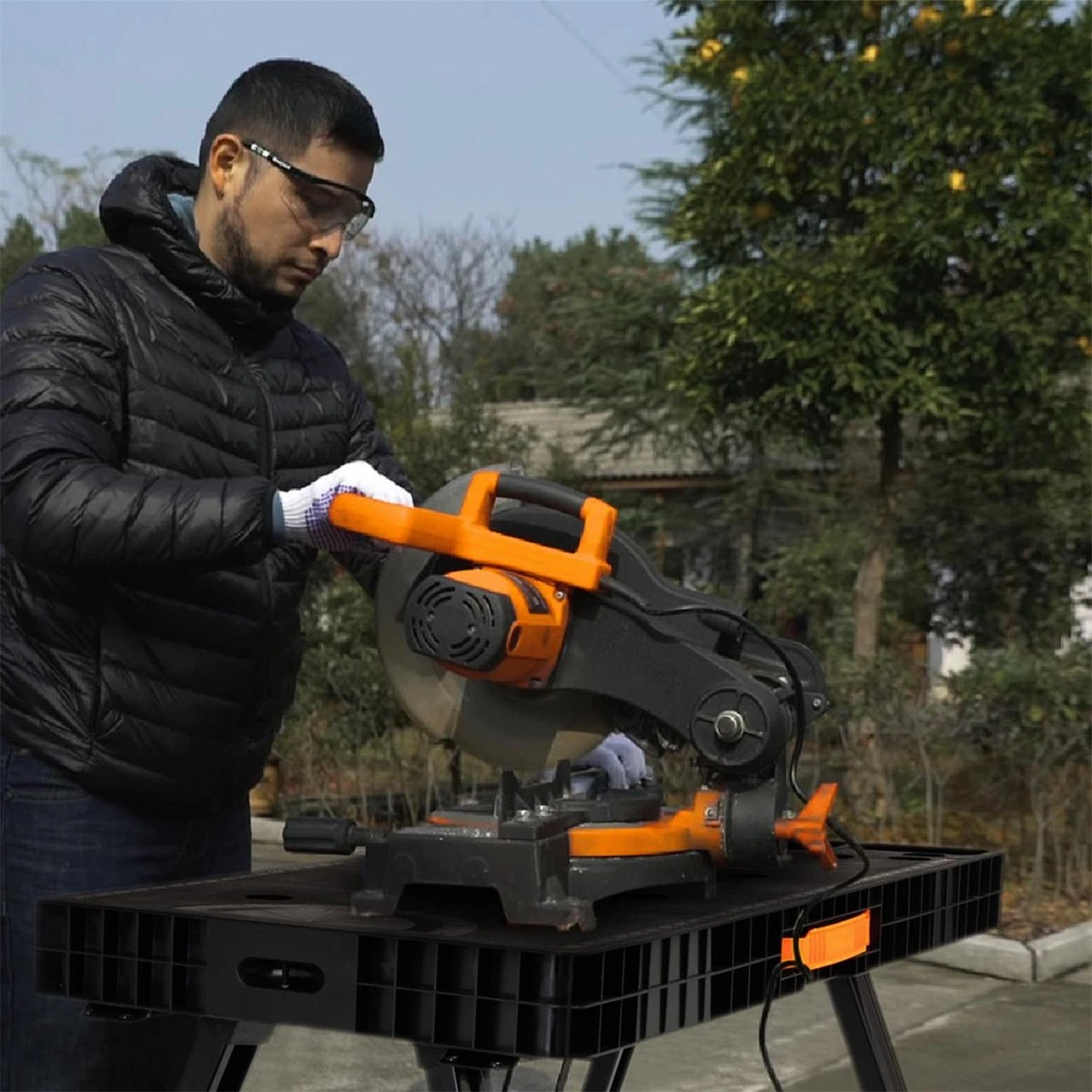 FUXTEC Werkbank - 5in1 - Universele Werkbank, Werkplatform, Steiger, Zaagbok, Transportrol En Werkplaatsrolbord In één - FX-WB 5 FUXTEC Werkbank - 5in1 - Universele Werkbank, Werkplatform, Steiger, Zaagbok, Transportrol En Werkplaatsrolbord In één - FX-WB - Afbeelding 5