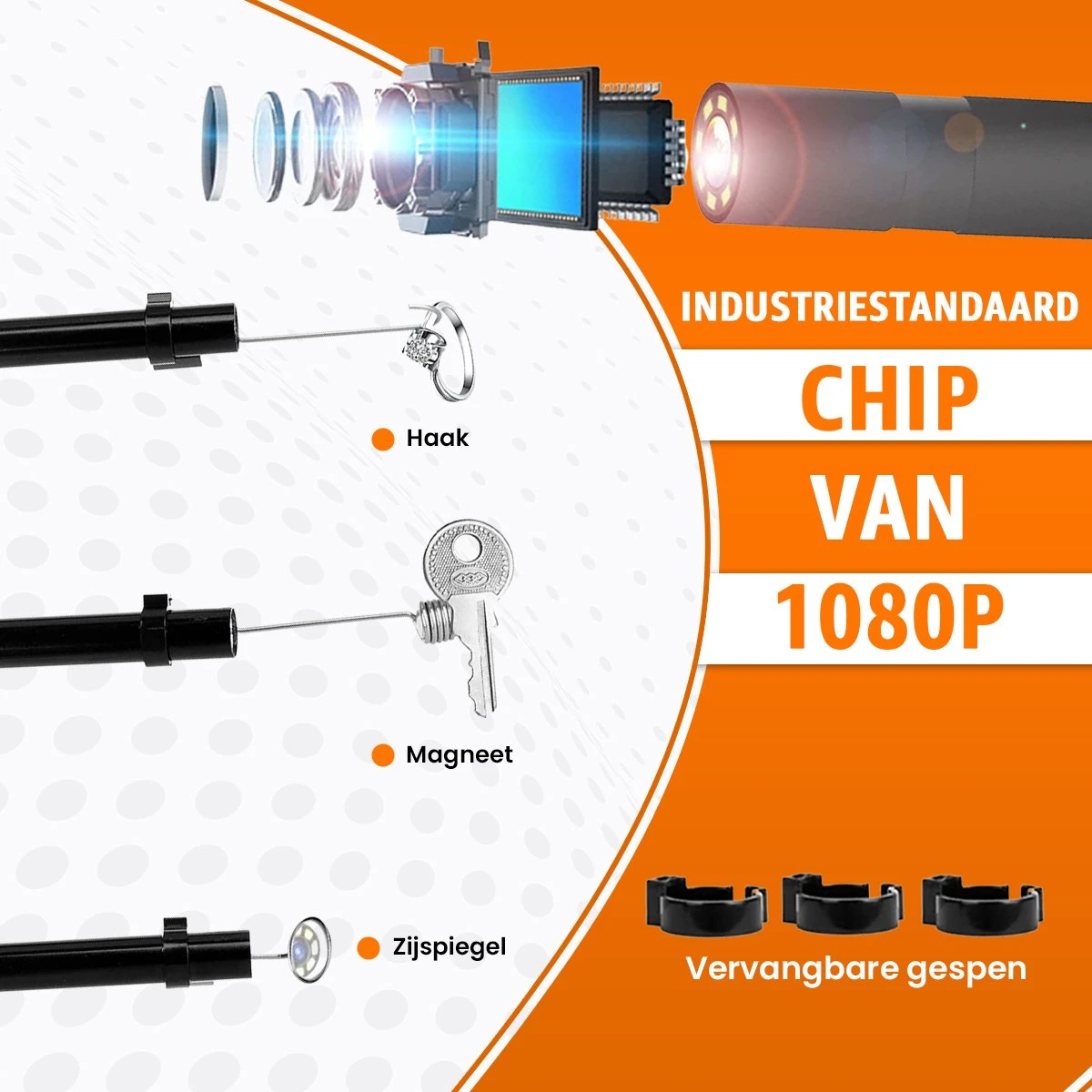 Sightstrong Inspectiecamera Met Scherm 5M - 1080P HD - 4.3 Inch LCD Scherm - Incl. 32GB SD-Kaart- IP67 Waterdicht - LED Verlichting - Endoscoop - Inspectie Camera 8 Sightstrong Inspectiecamera Met Scherm 5M - 1080P HD - 4.3 Inch LCD Scherm - Incl. 32GB SD-Kaart- IP67 Waterdicht - LED Verlichting - Endoscoop - Inspectie Camera - Afbeelding 8