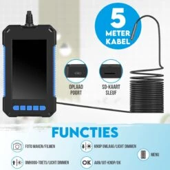 Looki Endoscoop Met Scherm 5M + GRATIS 32GB SD-kaart - Inspectie Camera – 1080P LED Verlichting – 4.3 Inch Scherm – 8 Mm Dik - IP67 Waterdicht 19 Looki Endoscoop Met Scherm 5M + GRATIS 32GB SD-kaart - Inspectie Camera – 1080P LED Verlichting – 4.3 Inch Scherm – 8 Mm Dik - IP67 Waterdicht -Makita || Merkloos || Stanley Verkoopwinkel 1200x1200 981