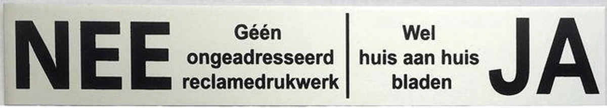 Merkloos NEE JA Sticker - Brievenbussticker Nee Ja Aluminium Zwart - 150 Mm X 25 Mm X 0,5 Mm - Promessa-Design. 3 Merkloos NEE JA Sticker - Brievenbussticker Nee Ja Aluminium Zwart - 150 Mm X 25 Mm X 0,5 Mm - Promessa-Design. - Afbeelding 3