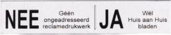 RVS Nee Ja Brievenbus Sticker Ja-Nee Sticker Geen Reclame Gemaakt Van RVS ""Ja Nee" Bordje Als Sticker