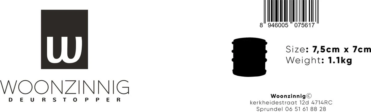 2x Woonzinnig Deurstopper Mat Zwart 1.1 Kg - Voor Binnen En Buiten - Deurbuffer Ø7 X 7.5 Cm 5 2x Woonzinnig Deurstopper Mat Zwart 1.1 Kg - Voor Binnen En Buiten - Deurbuffer Ø7 X 7.5 Cm - Afbeelding 5