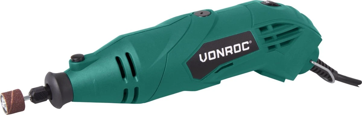 VONROC Multitool – Roterend – 160W – Incl. 40 Accessoires, 2 Opzetstukken, Flexibele As En Opbergtas 2 VONROC Multitool – Roterend – 160W – Incl. 40 Accessoires, 2 Opzetstukken, Flexibele As En Opbergtas - Afbeelding 2