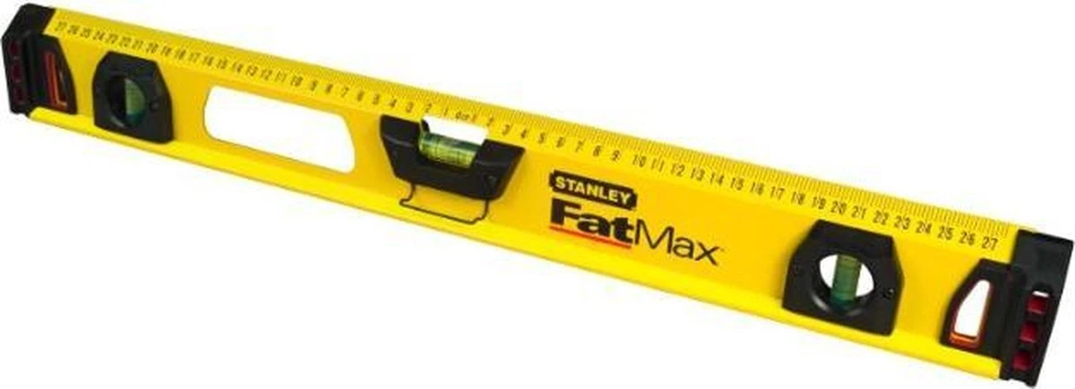 STANLEY FatMax I-Beam Waterpas 120cm - 3 Libellen - 2 Ingebouwde Handvatten 3 STANLEY FatMax I-Beam Waterpas 120cm - 3 Libellen - 2 Ingebouwde Handvatten - Afbeelding 3