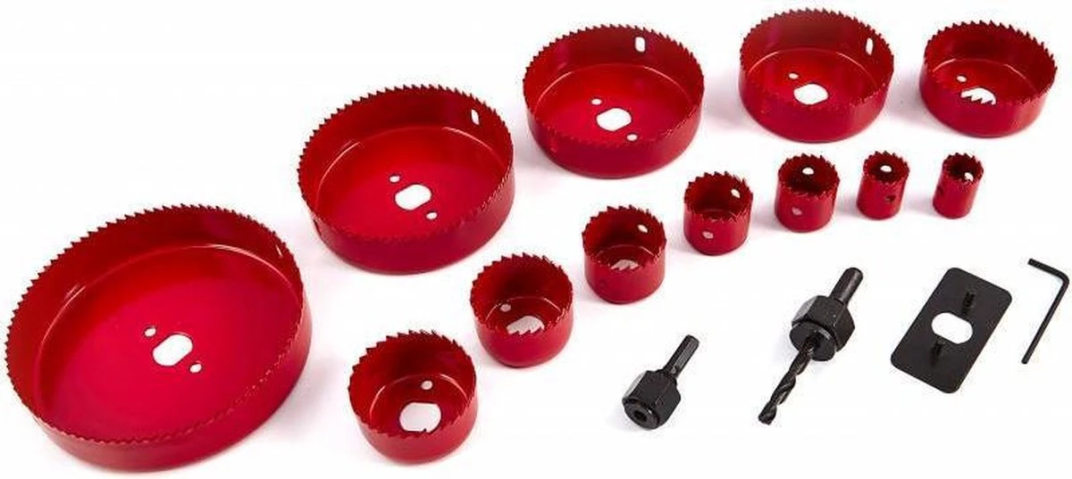 HBM- 16 Delige Gatzagenset- Gatenzaag Set - In Handig Koffertje 2 HBM- 16 Delige Gatzagenset- Gatenzaag Set - In Handig Koffertje - Afbeelding 2