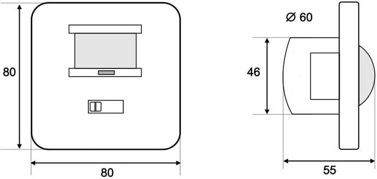 PIR Bewegingsmelder - 160 ° Detectie - Wand Inbouw - 9 Meter Bereik - Wit - 1200 Watt 2 PIR Bewegingsmelder - 160 ° Detectie - Wand Inbouw - 9 Meter Bereik - Wit - 1200 Watt - Afbeelding 2