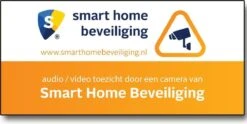 Camerabewaking Sticker - Smart Home Beveiliging - Verplicht Bij Slimme Deurbel Of Camera - Plakt Aan De Achterkant - Weerbestendig - Camera Sticker - Camerabewaking Bord