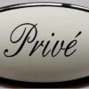 Merkloos Emaille Deurbordje Wandbord Privé - 10 X 5 Cm Ovaal