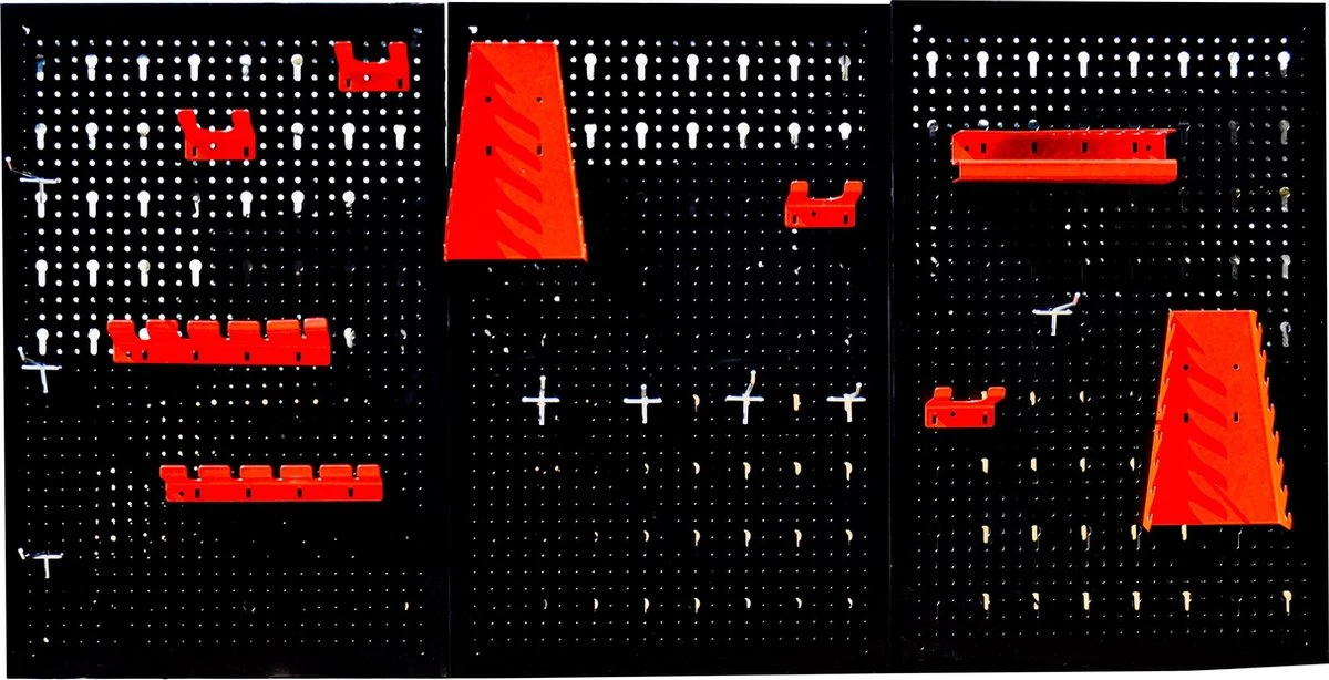 MondiDeal - MondiTools - Gereedschapswand - Gereedschapshouder - Toolhouder - 3-delig Gereedschap Paneel - Inclusief Ophang Accessoires - Wandrek 6 MondiDeal - MondiTools - Gereedschapswand - Gereedschapshouder - Toolhouder - 3-delig Gereedschap Paneel - Inclusief Ophang Accessoires - Wandrek - Afbeelding 6