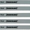 Silverline Reciprozaagbladen Voor Hout, 5 Delig HCS, 5 Tpi, 240 Mm