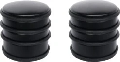 2x Woonzinnig Deurstopper Mat Zwart 1.1 Kg - Voor Binnen En Buiten - Deurbuffer Ø7 X 7.5 Cm