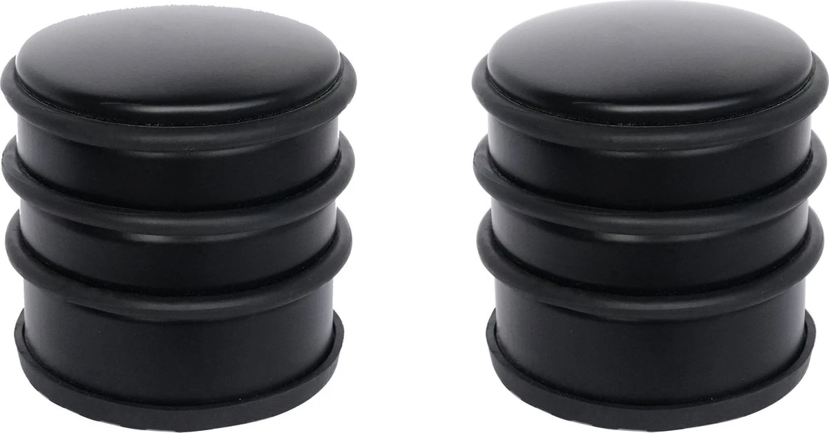 2x Woonzinnig Deurstopper Mat Zwart 1.1 Kg - Voor Binnen En Buiten - Deurbuffer Ø7 X 7.5 Cm 1 2x Woonzinnig Deurstopper Mat Zwart 1.1 Kg - Voor Binnen En Buiten - Deurbuffer Ø7 X 7.5 Cm