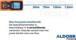 ALDORR Tools - Professionele Laserafstandmeter - 120 Meter Bereik - Uitgebreide Meetopties 14 ALDORR Tools - Professionele Laserafstandmeter - 120 Meter Bereik - Uitgebreide Meetopties -Makita || Merkloos || Stanley Verkoopwinkel 1200x637