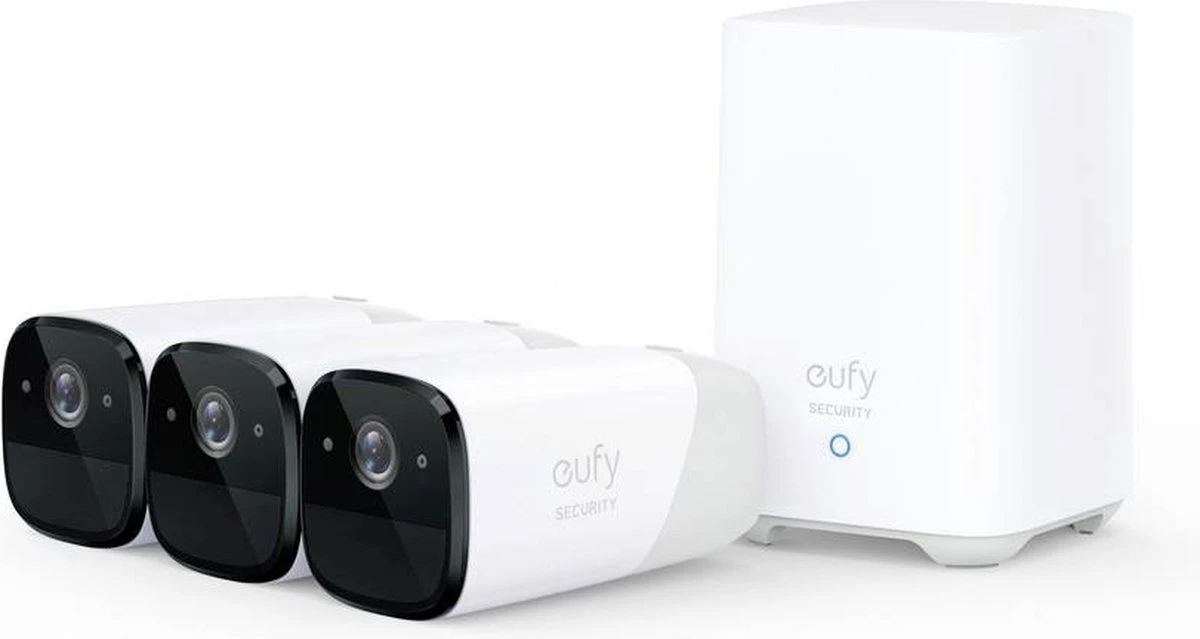EufyCam 2 Pro - 3 Beveiligingscamera's / IP-camera's + Basisstation - 2K Ultra HD - Tot 365 Dagen Batterij - Voor Binnen & Buiten 1 EufyCam 2 Pro - 3 Beveiligingscamera's / IP-camera's + Basisstation - 2K Ultra HD - Tot 365 Dagen Batterij - Voor Binnen & Buiten