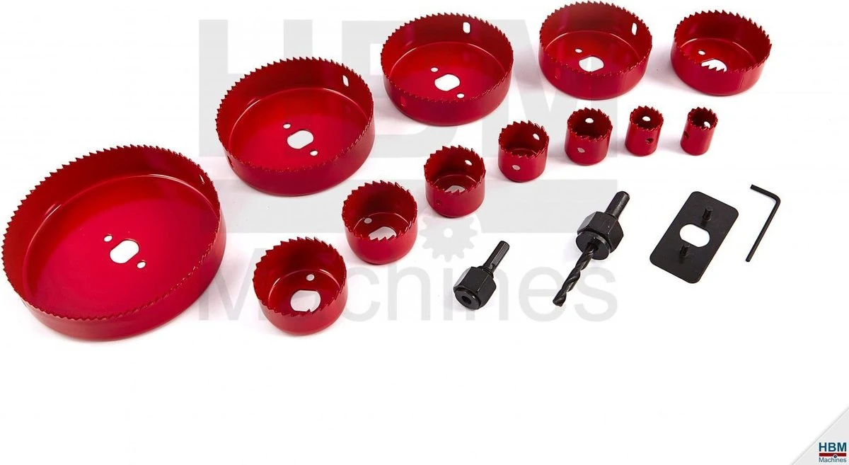 HBM- 16 Delige Gatzagenset- Gatenzaag Set - In Handig Koffertje 5 HBM- 16 Delige Gatzagenset- Gatenzaag Set - In Handig Koffertje - Afbeelding 5