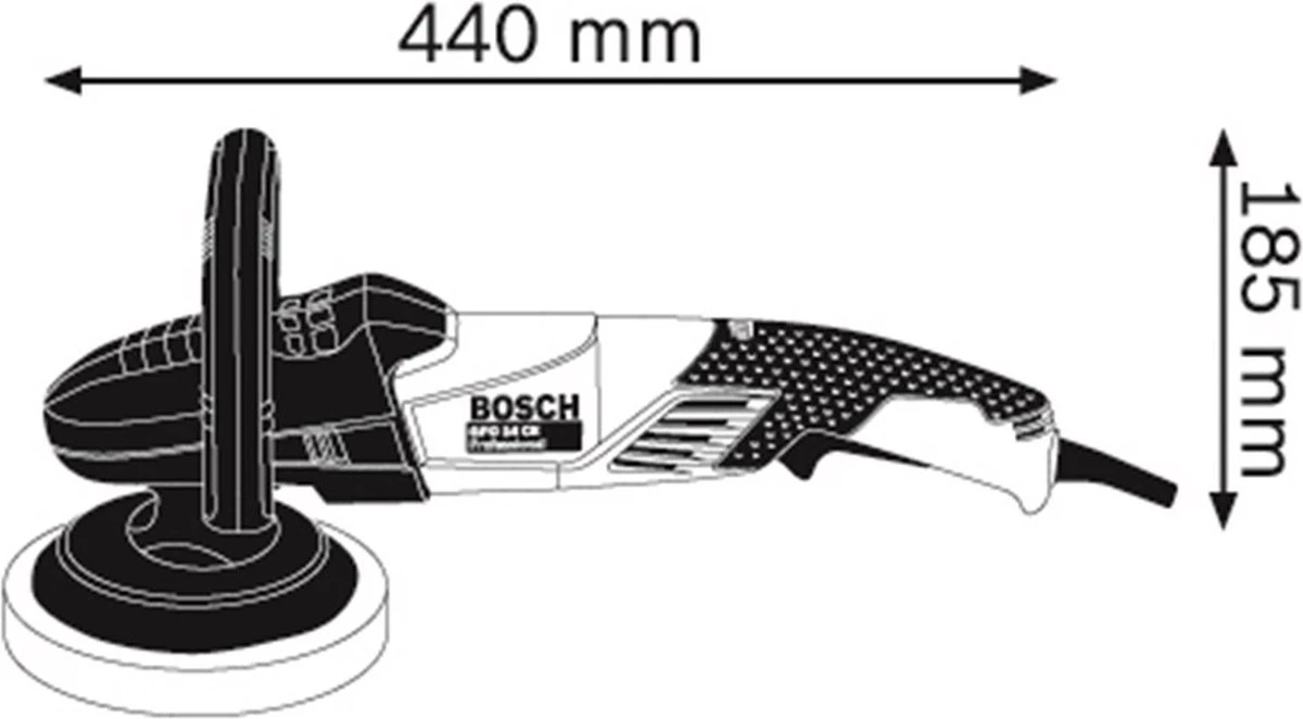 Bosch Professional GPO 14 CE Polijstmachine - 1400 Watt 2 Bosch Professional GPO 14 CE Polijstmachine - 1400 Watt - Afbeelding 2