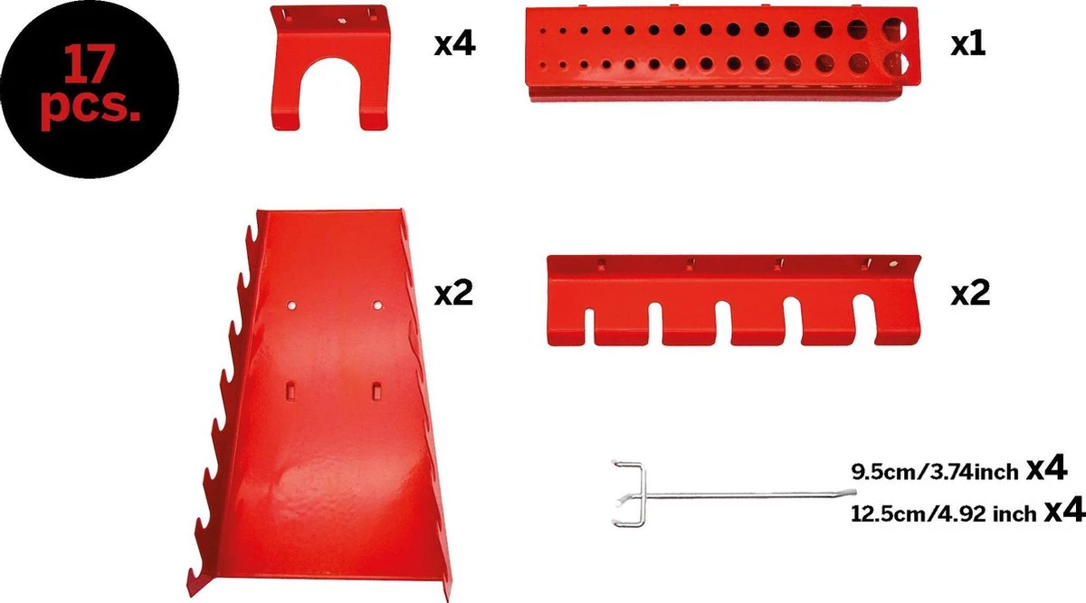 MondiDeal - MondiTools - Gereedschapswand - Gereedschapshouder - Toolhouder - 3-delig Gereedschap Paneel - Inclusief Ophang Accessoires - Wandrek 5 MondiDeal - MondiTools - Gereedschapswand - Gereedschapshouder - Toolhouder - 3-delig Gereedschap Paneel - Inclusief Ophang Accessoires - Wandrek - Afbeelding 5