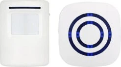 Merkloos Draadloze Entreemelder - Toegangsmelder - Winkelbel - Bewegingsmelder Met Sensor - Geschikt Voor Winkels & Woonhuizen - Wit