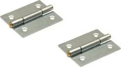 Merkloos 2x Stuks Scharnier / Bouwscharnier / Meubelscharnieren Ijzer Met Rechte Hoeken - 5 X 3.9 Cm
