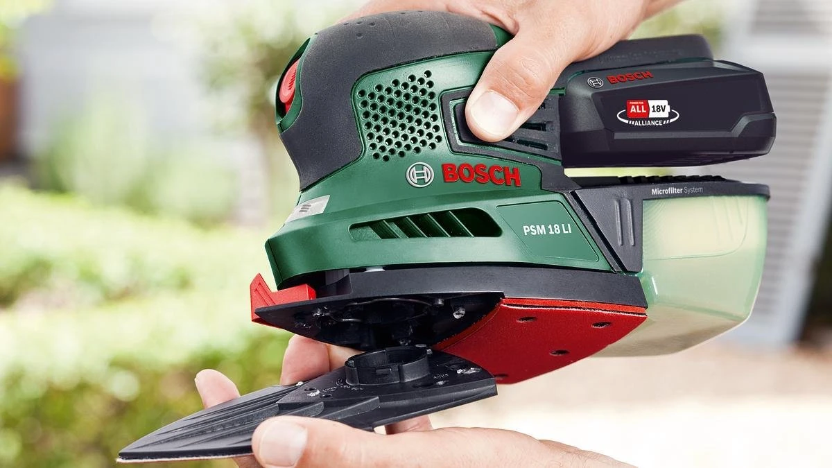 Bosch PSM 18 LI Multischuurmachine - Met 1 X 18 V Accu En Lader 6 Bosch PSM 18 LI Multischuurmachine - Met 1 X 18 V Accu En Lader - Afbeelding 6