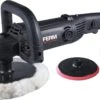 FERM Professionele Poetsmachine /polijstmachine Set – Constant Speed Electronics – 180mm 1400W – 4m Rubberen Kabel - Variabele Snelheid – Inclusief 2 Polijstschijven, Steunschijf En Opbergtas