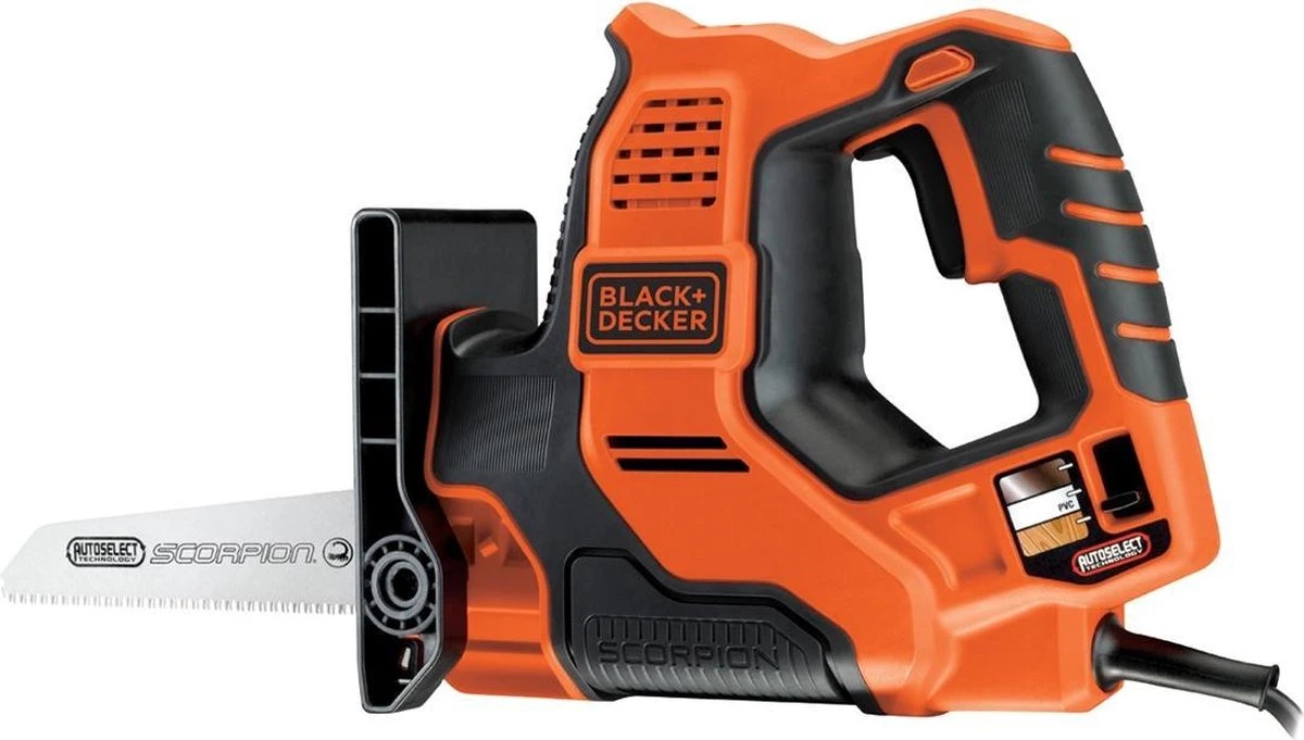 Black & Decker BLACK+DECKER RS890K-QS Scorpion Reciprozaag - 3IN1 - 500W - 23mm - Incl. Koffer En 3 Zaagbladen 3 Black & Decker BLACK+DECKER RS890K-QS Scorpion Reciprozaag - 3IN1 - 500W - 23mm - Incl. Koffer En 3 Zaagbladen - Afbeelding 3