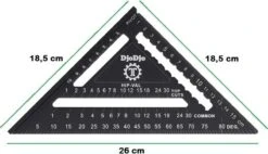 DjoDjo - Winkelhaak - Metrische Driehoek - Speed Square - Schrijfhaak - Blokhaak - Verstekhaak - 5-in-1 Meetdriehoek - Zwart -Makita || Merkloos || Stanley Verkoopwinkel 1200x690 1