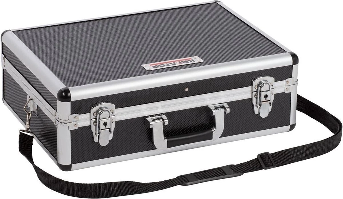 Kreator KRT640102B Gereedschapskoffer - 460 X 330 X 155 Mm - Zwart - (geleverd Zonder Gereedschap) 1 Kreator KRT640102B Gereedschapskoffer - 460 X 330 X 155 Mm - Zwart - (geleverd Zonder Gereedschap)