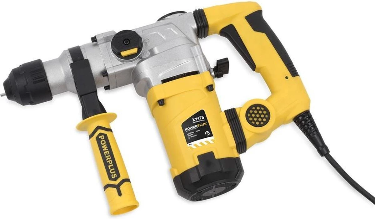 Powerplus POWX1175 Boorhamer - 1600W - 5J - SDS-Plus - Trilling Reductie - Incl. Opbergkoffer En 7 Accessoires 6 Powerplus POWX1175 Boorhamer - 1600W - 5J - SDS-Plus - Trilling Reductie - Incl. Opbergkoffer En 7 Accessoires - Afbeelding 6